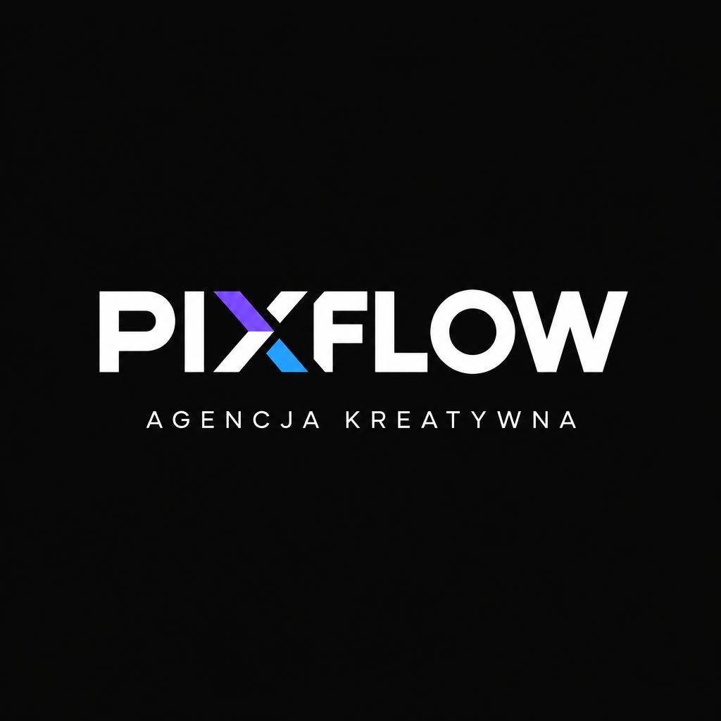 PIXFLOW — wordmark agencji kreatywnej