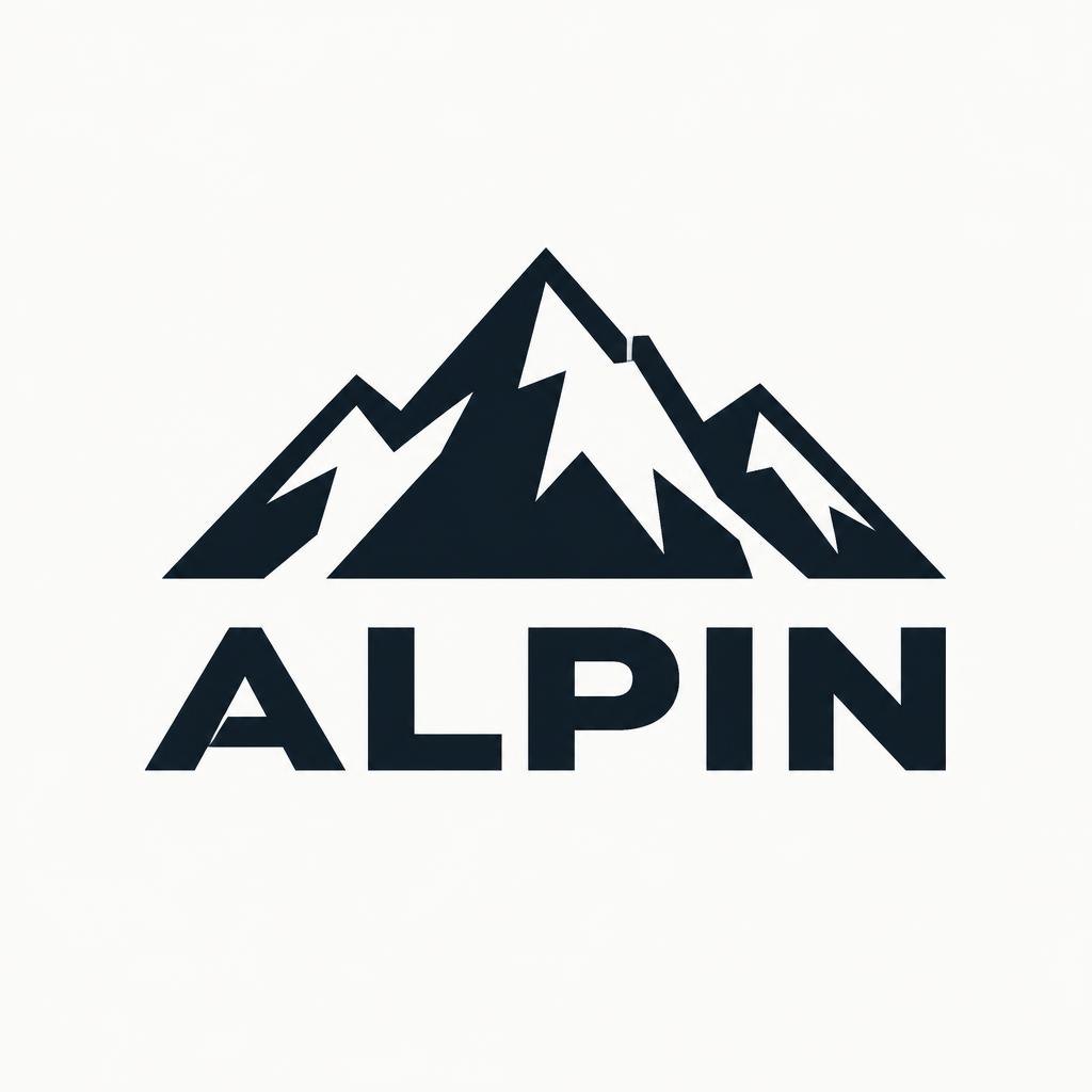 ALPIN — logo outdoorowe z górami